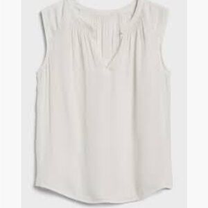 Banana Republic Smocked-Neck Blouse Size M